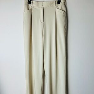 Calvin Klein Cream Wide Leg Pants Preppy Office Sz 4